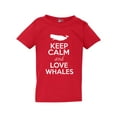 thumbnail image 1 of Keep Calm and Love Whales Sea Animal Lover Funny Toddler Kids T-Shirt Tee, 1 of 2