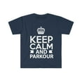 thumbnail image 1 of Keep Calm and Parkour Unisex T-shirt S-3XL Parkouring Hobby Gift, 1 of 2
