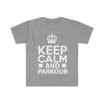 thumbnail image 1 of Keep Calm and Parkour Unisex T-shirt S-3XL Parkouring Hobby Gift, 1 of 2