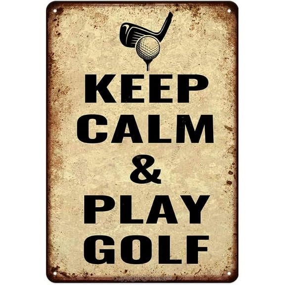 Keep Calm and Play Golf Iron Poster Painting Tin Sign Vintage Wall Decor for Cafe Bar Pub Home Beer Decoration Crafts