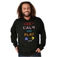 thumbnail image 1 of Keep Calm and Play PACMAN Hoodie Sweatshirt Women Men Brisco Brands S, 1 of 6