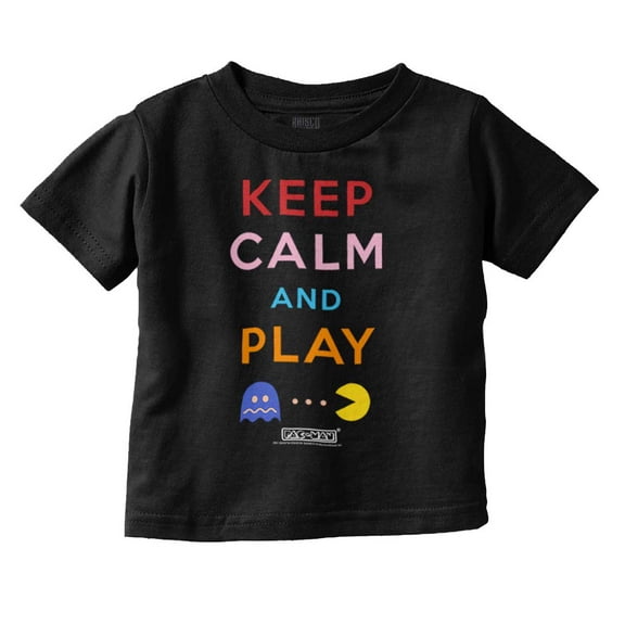 Keep Calm and Play PACMAN Toddler Boy Girl T Shirt Infant Toddler Brisco Brands 2T