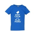 thumbnail image 1 of Keep Calm and Play Piano Pianist Musician Music Lover Toddler Kids T-Shirt Tee, 1 of 2