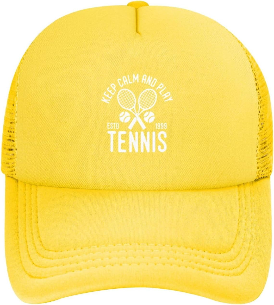 Keep Calm and Play Tennis Hat Adjustable Mesh Baseball Cap Funny Gift Women Men Trucker Hats Black Walmart
