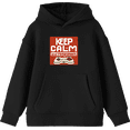 thumbnail image 1 of Keep Calm and Respawn Controller Youth Black Long Sleeve Hoodie-Small, 1 of 3