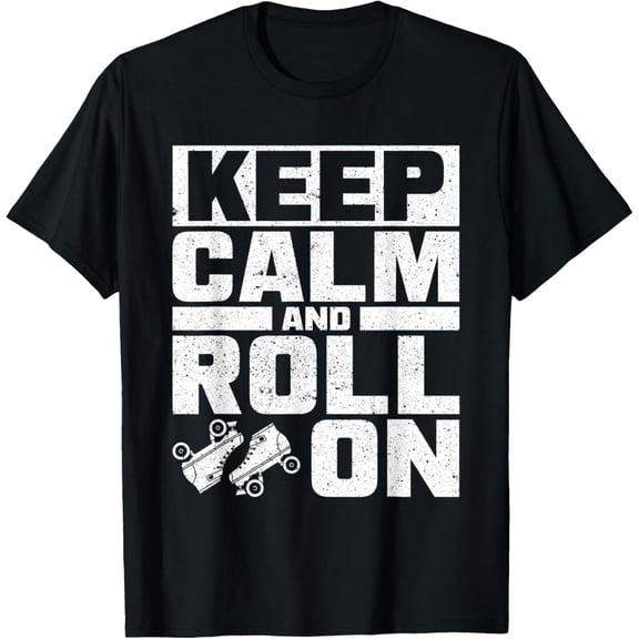 Keep Calm and Roll on Roller Derby Skates T-Shirt