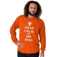 thumbnail image 1 of Keep Calm and Say Boo Halloween Long Sleeve TShirt Men Women Brisco Brands 2X, 1 of 6