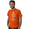 thumbnail image 1 of Keep Calm and Say Boo Halloween Men's Graphic T Shirt Tees Brisco Brands L, 1 of 6