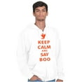 thumbnail image 1 of Keep Calm and Say Boo Halloween Zip Up Hoodie Men's Women's Brisco Brands S, 1 of 6