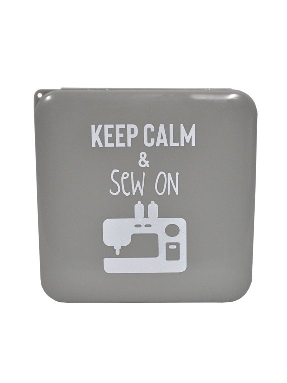 Keep Calm and Sew On Grey Mask Case