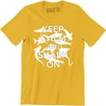 thumbnail image 1 of Keep Calm and Shark On Funny Fishing Aquatic Fish Meme Men's T-Shirt, 1 of 4