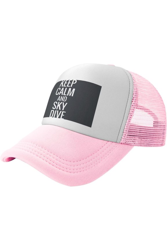 Keep Calm and Skydive Adjustable Outdoor Adult Mesh Baseball Hat Truck Hat Sandwich Hat