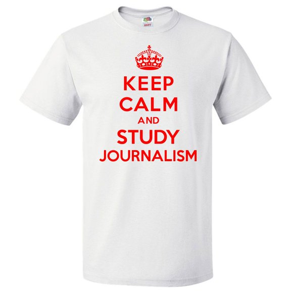 Keep Calm and Study Journalism T shirt Funny Tee Gift