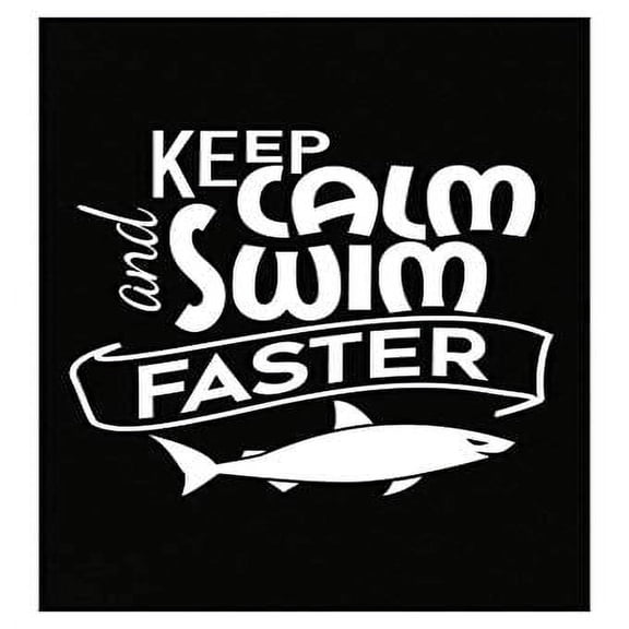 Shark Humor Poster - 13x19 - Wall Art for Swimming Room Gift