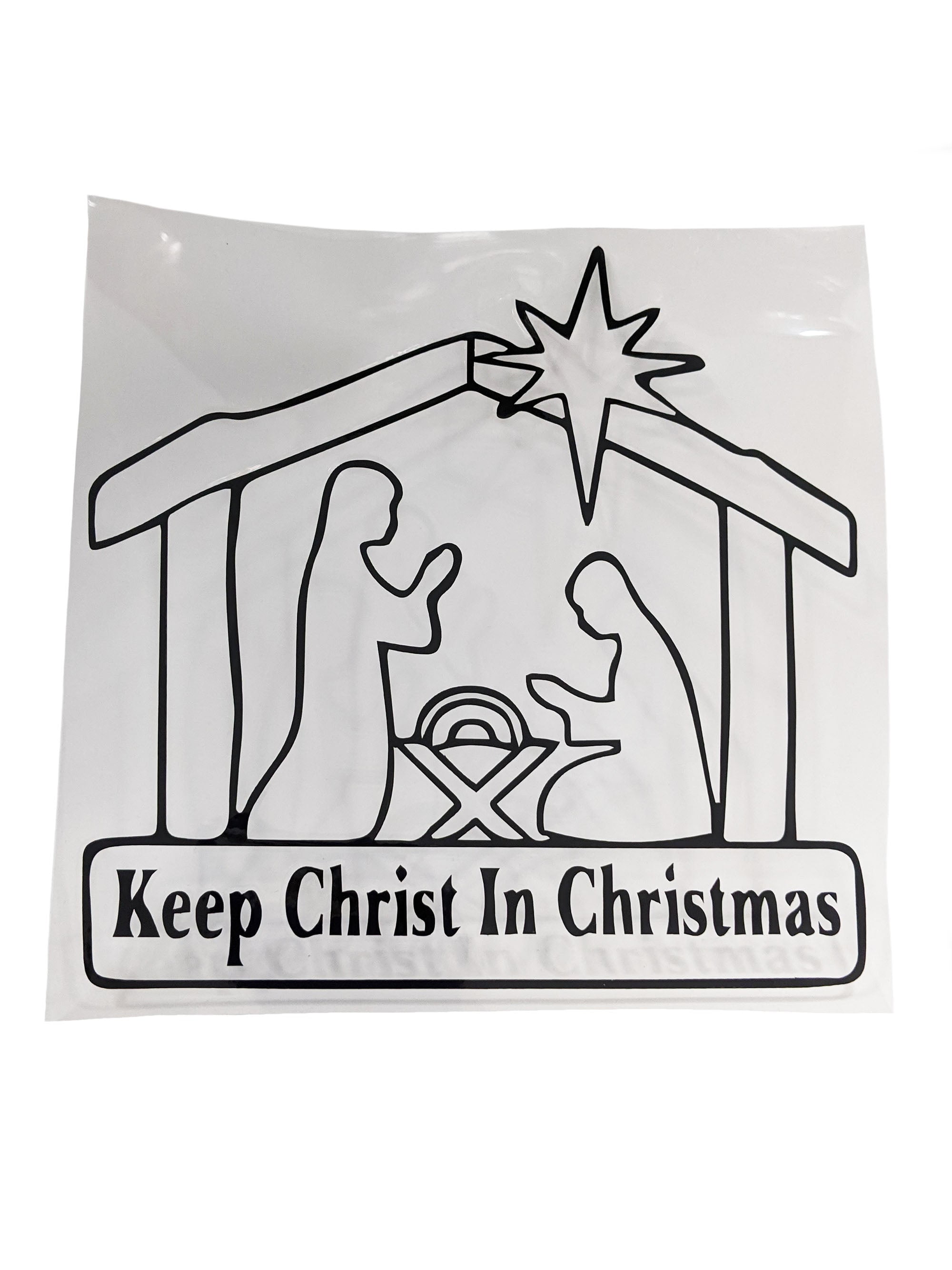 Keep Christ In Christmas Decal Sticker Car Truck SUV Auto Vinyl Jesus Gift Black