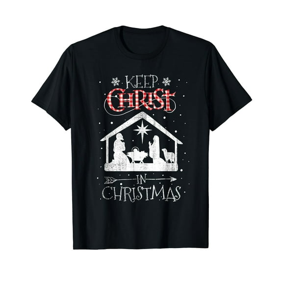 Keep Christ In Christmas Nativity Jesus Christian Christmas T-Shirt