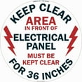thumbnail image 1 of Keep Clear Non-Slip Floor Marker | 12 Pack of 16" Circle Vinyl Decal | Protect Your Business, Work Place & Customers |  Made in The USA, 1 of 3