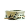 thumbnail image 1 of Keep Climbing Spinner Fidget Ring,Personalized Antique Alloy Anti Anxiety Rings For Women Men Fidget Spinning Stacking Ring, Inspiration Ring Mountains Jewelry, 1 of 9