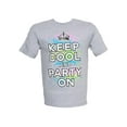thumbnail image 1 of Keep Cool and Party On Graphic T Shirt, Grey XX-Large, 1 of 1