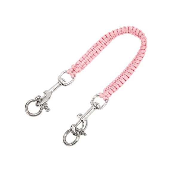 Keep Diving 21 Inch Diving Camera Lanyard, Stainless Steel Retractable Safety Rope for Underwater Photography, Pink