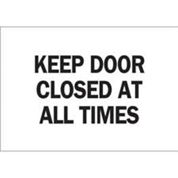 Keep Door Closed At All Times Sign - 8"x12" Metal Sign - Tin Warning Plaque for Indoor & Outdoor Use