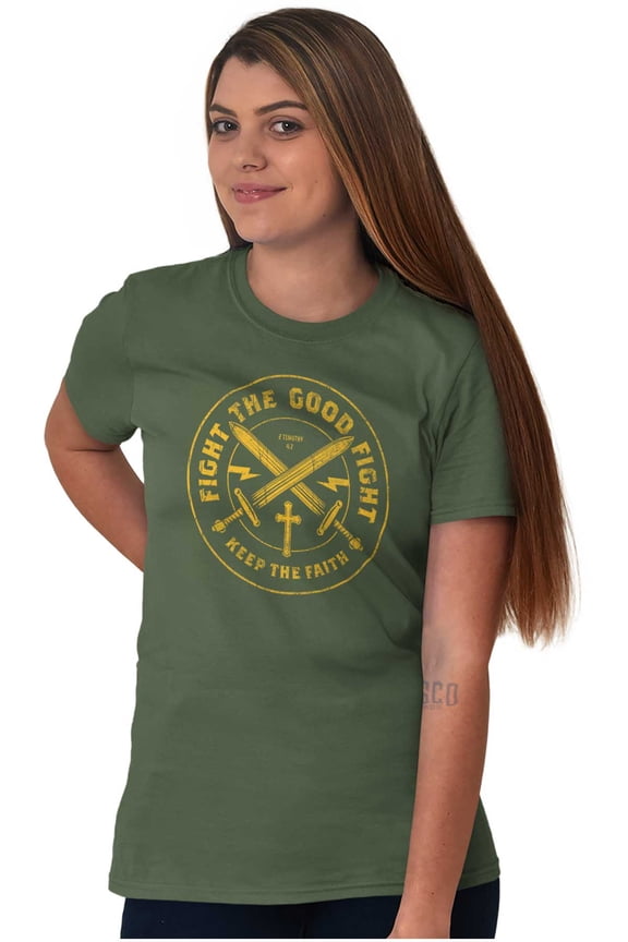 Keep Faith Christian Bible Scripture Men's Graphic T Shirt Tees Brisco Brands S