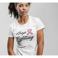 thumbnail image 1 of Keep Fighting Pink Ribbon Theme Awareness T-Shirt, 1 of 6