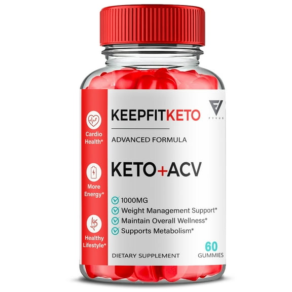 Keep Fit Keto ACV Gummies KeepFit Supplement, Keep Fit Maximum Strength Formula (60 Gummies)