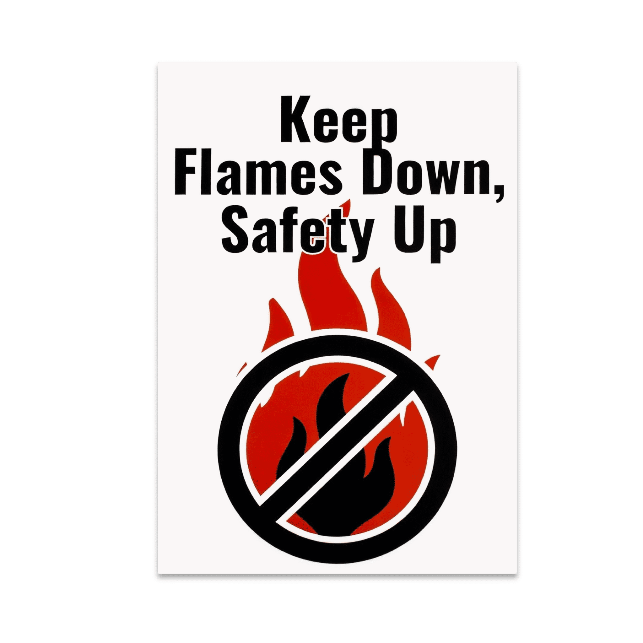 Fire Warning Sign Poster