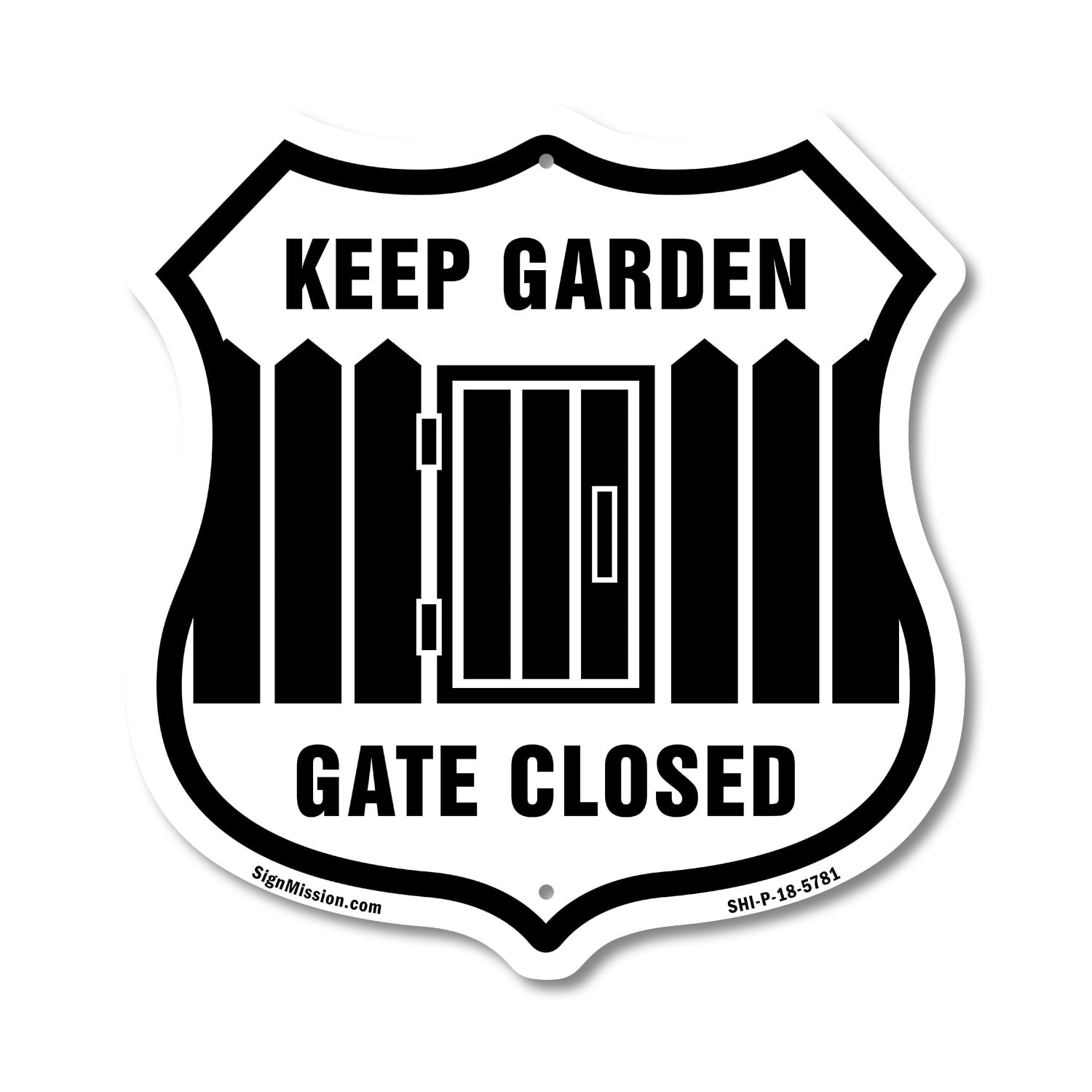 Keep Garden Gate Closed 12 inch X 12 inch Shield-Shaped Rust-Free ...