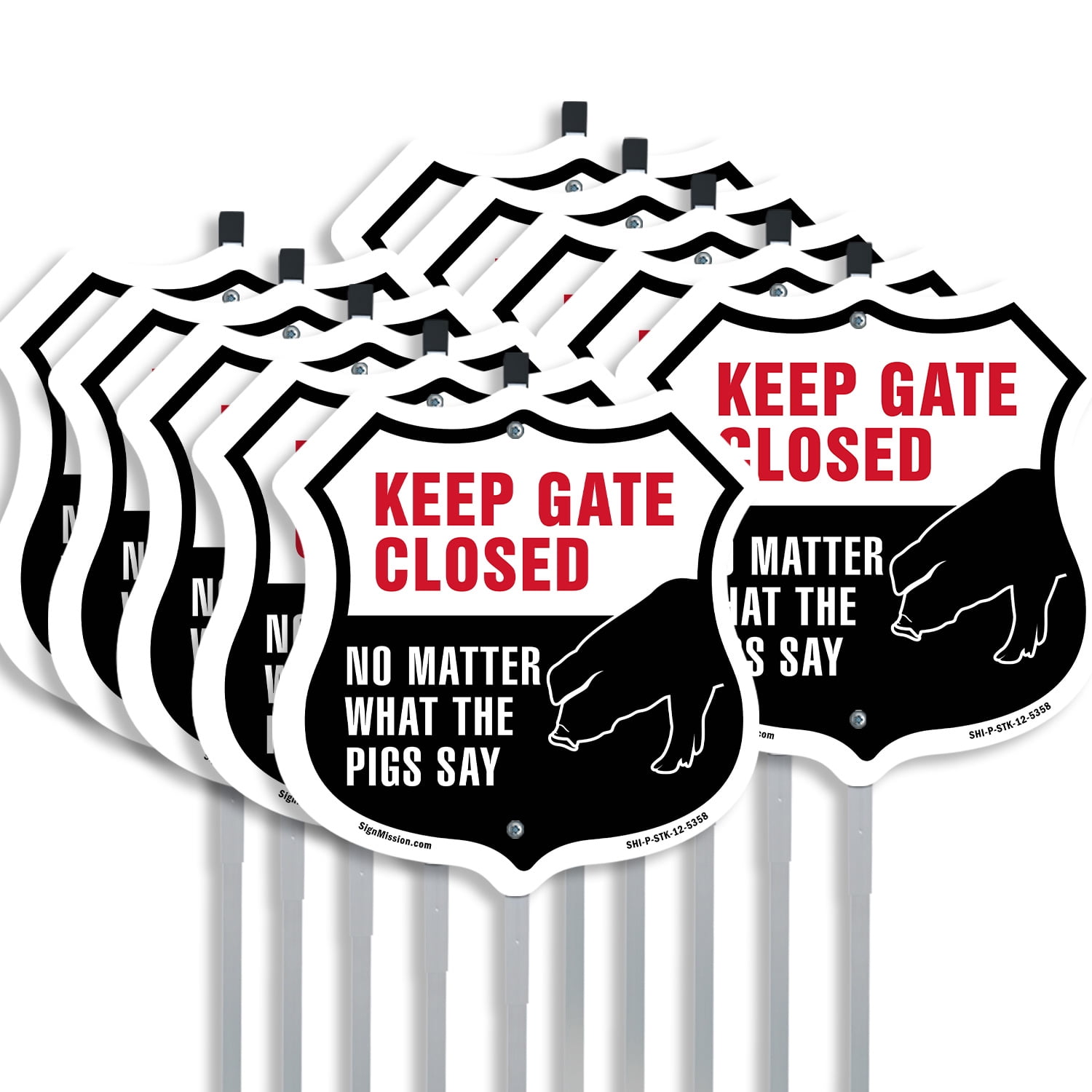 Anjoes - Targa In Metallo Con Scritta Keep Gate Closed No Matter What