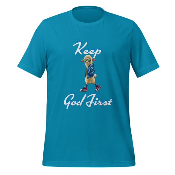 Keep God First Faith Based Apparel T-Shirt - - Stylish Faith-Inspired Design