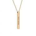 thumbnail image 1 of Keep Going Inspirational Quote Necklace Rose Gold Stainless Steel 4-Sided Bar Motivational Necklace with Gift Box, 1 of 4