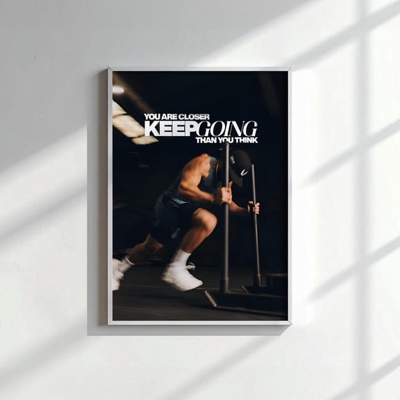 Keep Going Motivational Wall Art Print, Unframed Paper Poster 8x10in