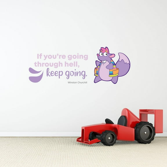 Keep Going Tico Dora Life Quote Cartoon Quotes Decors Wall Sticker Art Design Decal for Girls Boys Kids Room Bedroom Nursery Kindergarten Home Decor Stickers Wall Art Vinyl Decoration (15x30 inch)