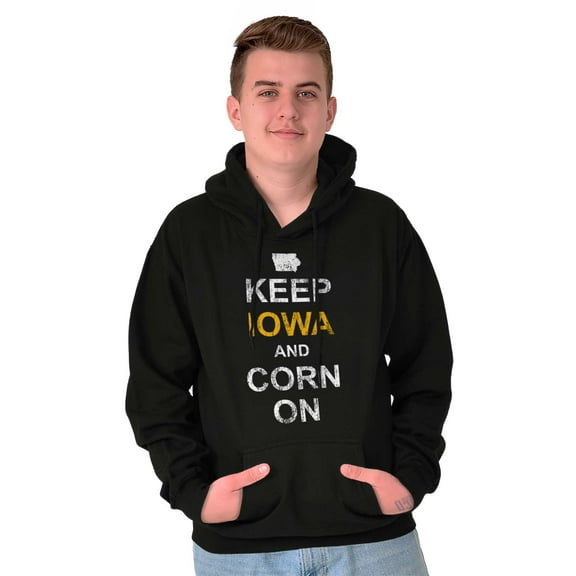 Keep Iowa and Corn On Funny Corny Hoodie Sweatshirt Women Men Brisco Brands S