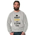 thumbnail image 1 of Keep Iowa and Corn On Funny Corny Unisex Plus Fleece Graphic Sweatshirt Brisco Brands 5X, 1 of 4