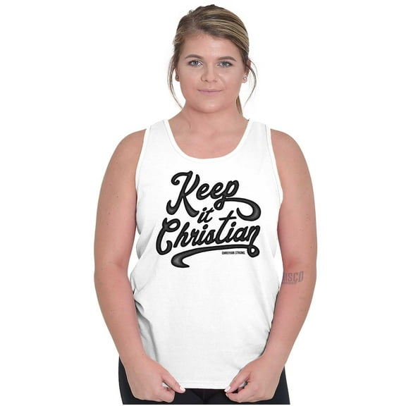 Keep It Christian Religion Faith Womens Plus Size Graphic Tank Top Brisco Brands 2X