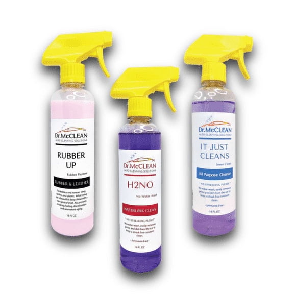 Keep It Clean - Car Wash Set - Rubber Up, Just Cleans, H2NO