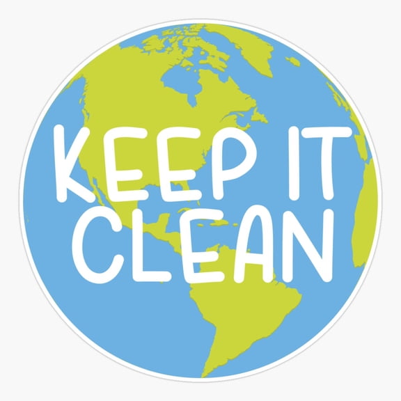 Keep It Clean Earth Eco Sticker