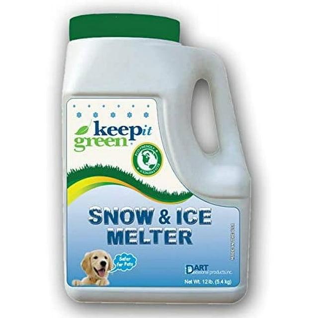 Keep It Green Pet Safe Ice Melt 12lb Jug Nontoxic Snow Melter Rock