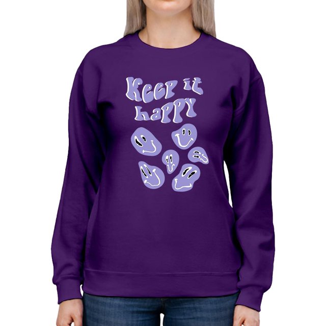 Keep It Happy! Sweatshirt Women -Image by Shutterstock, Female Large