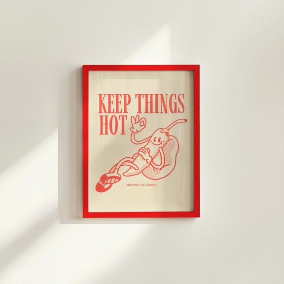 Keep It Hot Chili Kitchen Wall Art Decor Unframed Paper Print