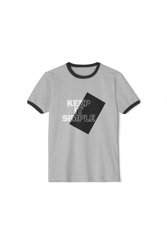 "Keep It Simple" Unisex Cotton Ringer Graphic T-Shirt