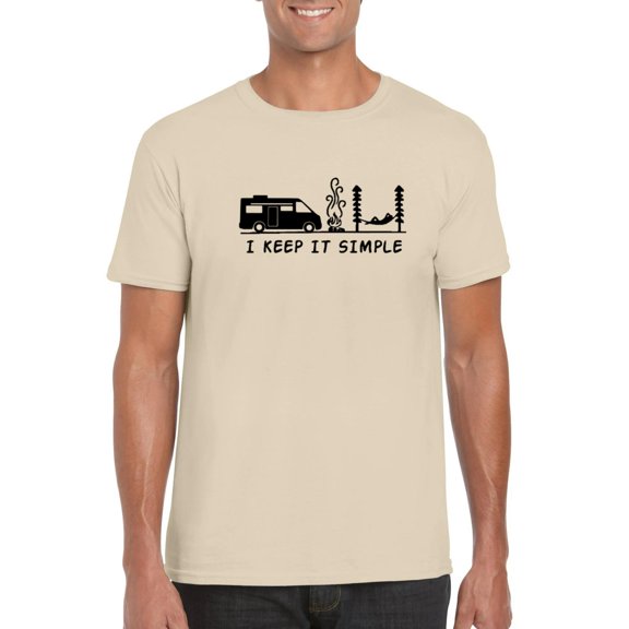 Keep It Simple Van Life RV Motorhome Camper Adventure T-Shirt, for men & women, up to size 5XL