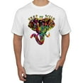thumbnail image 1 of Keep It Wild Colorful Elephant Face Animal Lover Men's Graphic T-Shirt, White, 3XL, 1 of 3