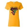 thumbnail image 1 of Keep It Wild Colorful Elephant Face Animal Lover Womens Graphic T-Shirt, Gold, Small, 1 of 3