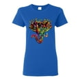 thumbnail image 1 of Keep It Wild Colorful Elephant Face Animal Lover Womens Graphic T-Shirt, Royal, 3XL, 1 of 3