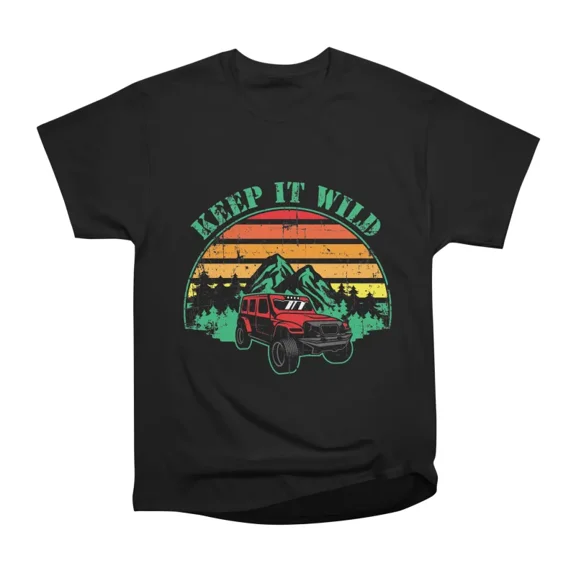 Keep It Wild Unisex Retro T-Shirt Tee Gift For Him Merch For Her Apparel For Friend