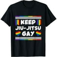 thumbnail image 1 of Keep Jiu Jitsu Gay Shirt LGBT Gay Pride Month Ally Flag T-Shirt, 1 of 3